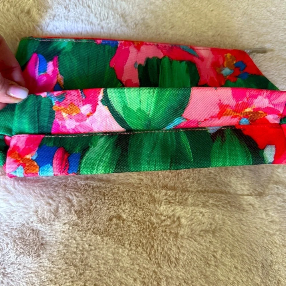 Vintage Lulu DK for Clinique floral zippered makeup bag